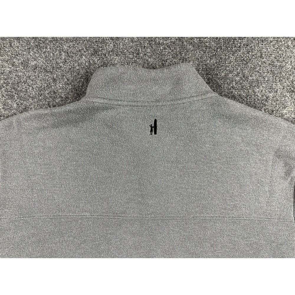 Johnnie O Men's 1/4 Snap Knit Pullover Sweater Size 2XL Gray L/S Ribbed Mock - Picture 8 of 8